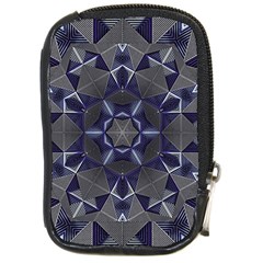 Kaleidoscope Geometric Pattern Geometric Shapes Compact Camera Leather Case by Ravend