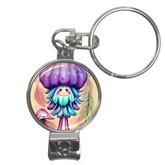 Psychedelic Mushroom For Sorcery And Theurgy Nail Clippers Key Chain by GardenOfOphir