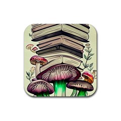 Necromancy Mushroom Rubber Coaster (square) by GardenOfOphir