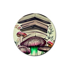 Necromancy Mushroom Rubber Round Coaster (4 Pack) by GardenOfOphir