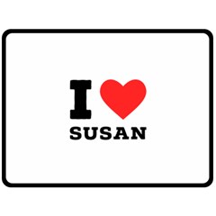 I Love Susan Fleece Blanket (large) by ilovewhateva