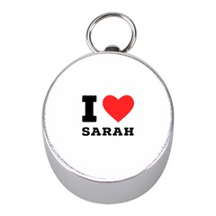 I Love Sarah Mini Silver Compasses