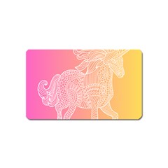 Unicorm Orange And Pink Magnet (name Card) by lifestyleshopee