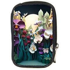 Ai Generated Flower Orchids Bloom Flora Nature Compact Camera Leather Case