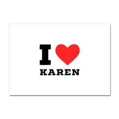 I Love Karen Crystal Sticker (a4)