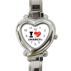 I Love Nancy Heart Italian Charm Watch by ilovewhateva
