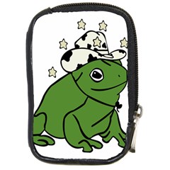 Frog With A Cowboy Hat Compact Camera Leather Case by Teevova