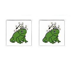 Frog With A Cowboy Hat Cufflinks (square) by Teevova