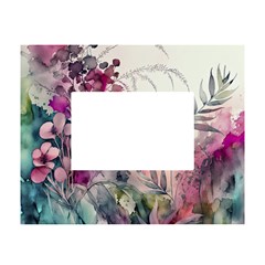 Ai Generated Flowers Watercolour Nature Plant White Tabletop Photo Frame 4 x6  by Ravend