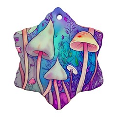 Magician s Charm Mushroom Snowflake Ornament (two Sides) by GardenOfOphir