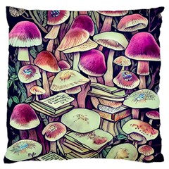 Sorcery Mushroom Large Cushion Case (one Side) by GardenOfOphir