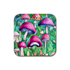 Charmed Toadstool Rubber Coaster (square) by GardenOfOphir