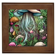 Craft Mushroom Framed Tile by GardenOfOphir