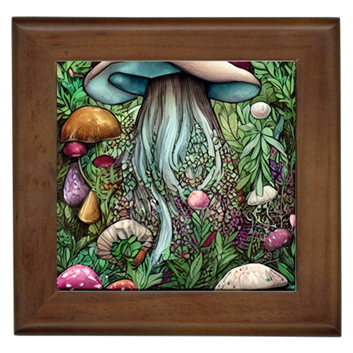 Craft Mushroom Framed Tile