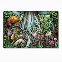 Craft Mushroom Postcards 5  X 7  (pkg Of 10) by GardenOfOphir