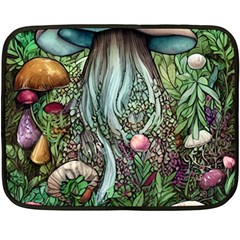Craft Mushroom One Side Fleece Blanket (mini) by GardenOfOphir