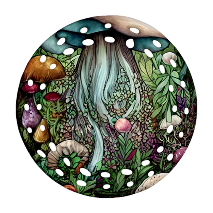 Craft Mushroom Ornament (Round Filigree)