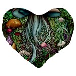 Craft Mushroom Large 19  Premium Heart Shape Cushions Front