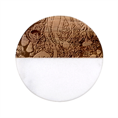 Craft Mushroom Classic Marble Wood Coaster (round)  by GardenOfOphir