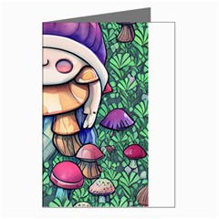 Foraging Natural Fairy Mushroom Craft Greeting Cards (pkg Of 8) by GardenOfOphir