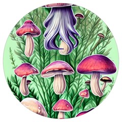 Natural Mushrooms Round Trivet by GardenOfOphir