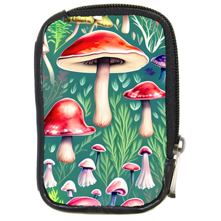 Forest Mushroom Fairy Garden Compact Camera Leather Case