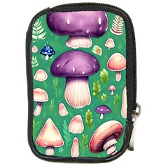 Forest Mushroom Garden Path Compact Camera Leather Case by GardenOfOphir