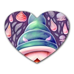 Mushroom Core Heart Mousepad by GardenOfOphir