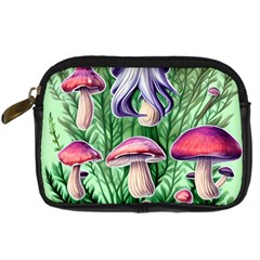 Mushroom Digital Camera Leather Case by GardenOfOphir