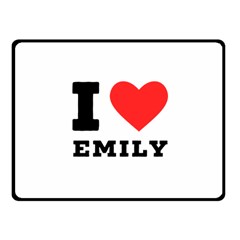 I Love Emily One Side Fleece Blanket (small) by ilovewhateva