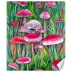 Forest Mushrooms Canvas 8  X 10  by GardenOfOphir