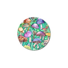 Forestcore Fantasy Farmcore Mushroom Foraging Golf Ball Marker by GardenOfOphir