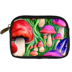 Mushroom Digital Camera Leather Case by GardenOfOphir