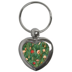 Fairycore Mushroom Key Chain (heart) by GardenOfOphir