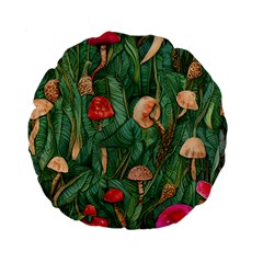 Fairycore Mushroom Standard 15  Premium Flano Round Cushions by GardenOfOphir