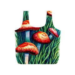 Enchanted Forest Mushroom Full Print Recycle Bag (s) by GardenOfOphir