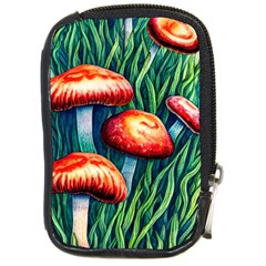 Enchanted Forest Mushroom Compact Camera Leather Case by GardenOfOphir