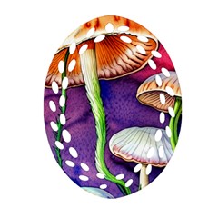 Foraging Mushroom Garden Oval Filigree Ornament (two Sides) by GardenOfOphir