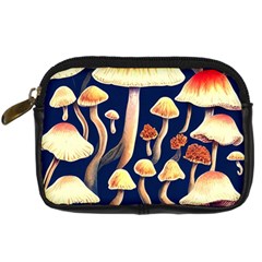 Natural Mushroom Fairy Garden Digital Camera Leather Case by GardenOfOphir