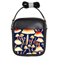 Natural Mushroom Fairy Garden Girls Sling Bag by GardenOfOphir