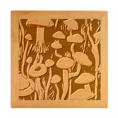Whimsical Forest Mushroom Wood Photo Frame Cube by GardenOfOphir