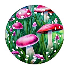 Foreboding Goblincore Mushroom Ornament (round Filigree) by GardenOfOphir