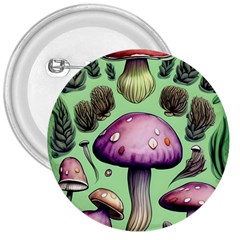 Witchy Forest Mushroom 3  Buttons by GardenOfOphir