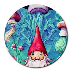 Mushroom Magic Round Mousepad by GardenOfOphir