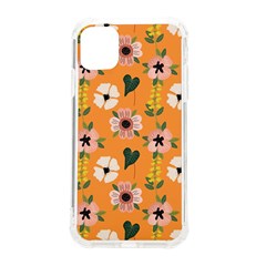 Flower Orange Pattern Floral Iphone 11 Tpu Uv Print Case by Dutashop