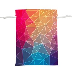 Multicolored Geometric Origami Idea Pattern Lightweight Drawstring Pouch (xl) by Jancukart
