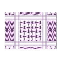 Square Purple Pattern Bead Purple Keffiyeh Purple Geometric Headdress Angle Violet Rectangle Sticker A4 (10 Pack) by Jancukart