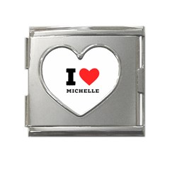 I Love Michelle Mega Link Heart Italian Charm (18mm)