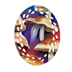 Mushroom Ornament (oval Filigree) by GardenOfOphir