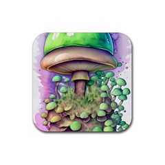 Farmcore Mushroom Rubber Coaster (square) by GardenOfOphir